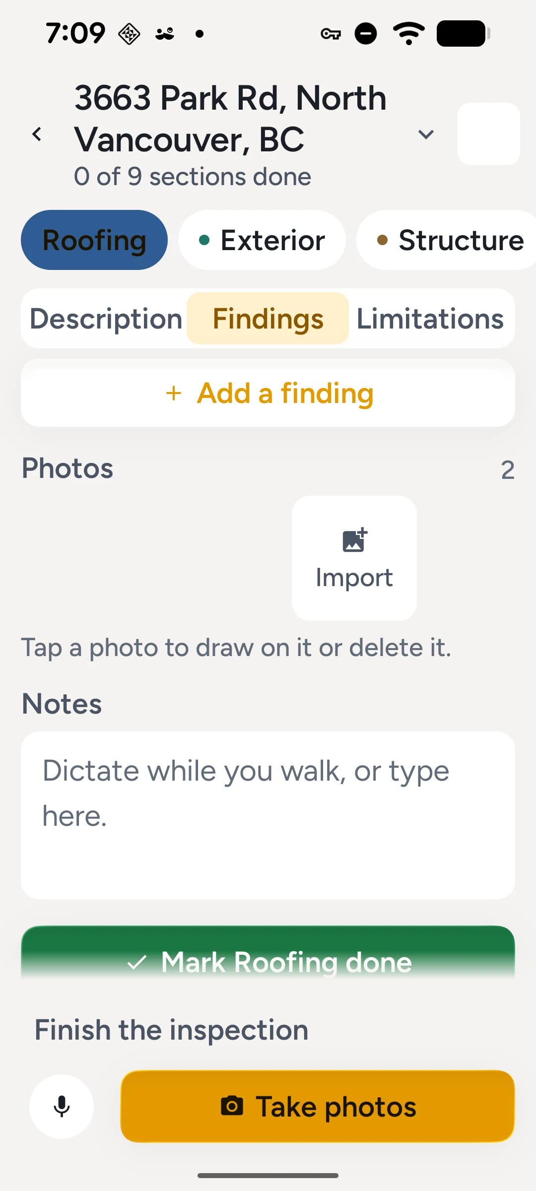 Kensa app: the same walk, in light.
