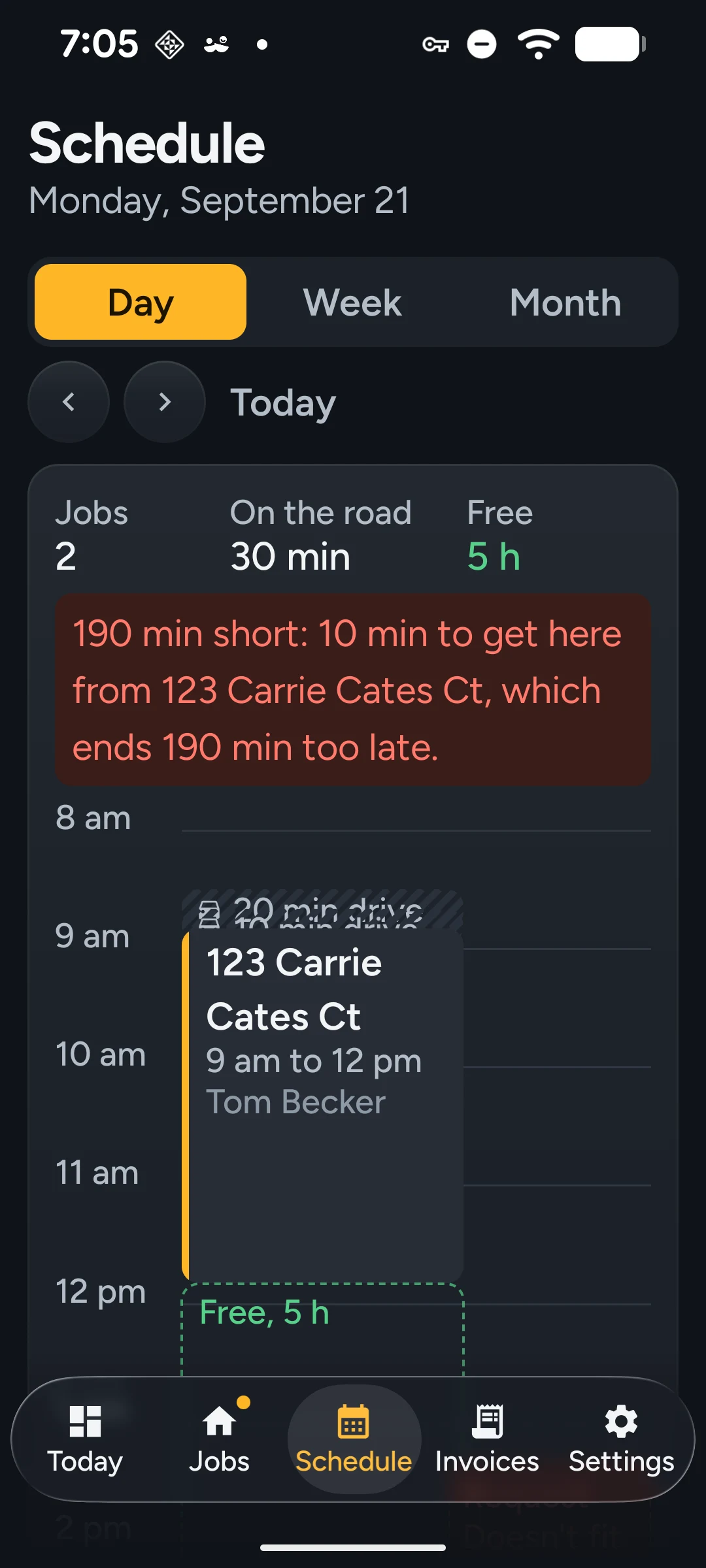 Kensa app: the day, drive included.