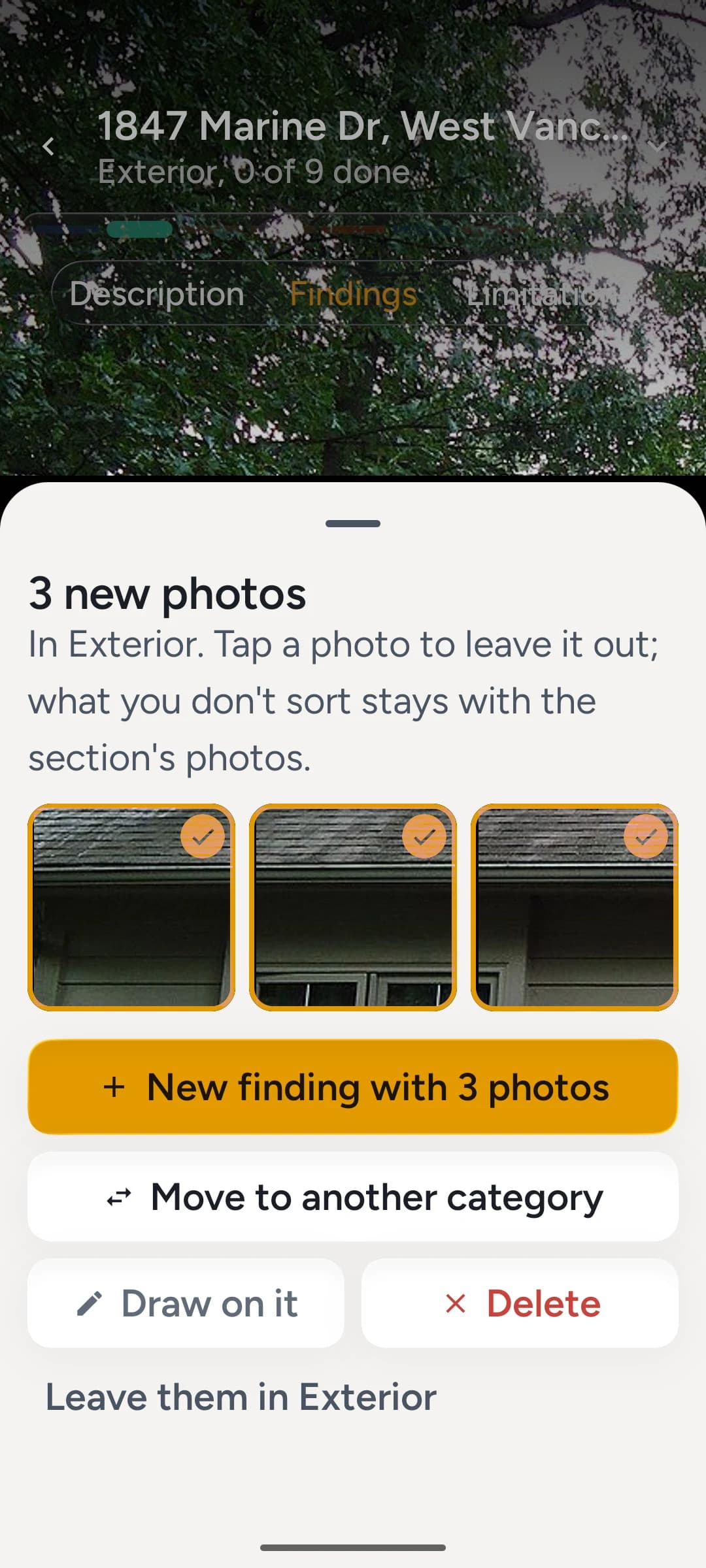 Kensa app: a batch, into a finding.